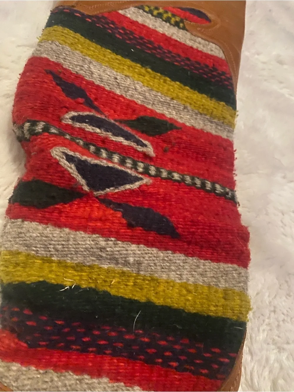 Freebird by Steven Tan Leather & Red Aztec Knit Over-the-Knee Boots